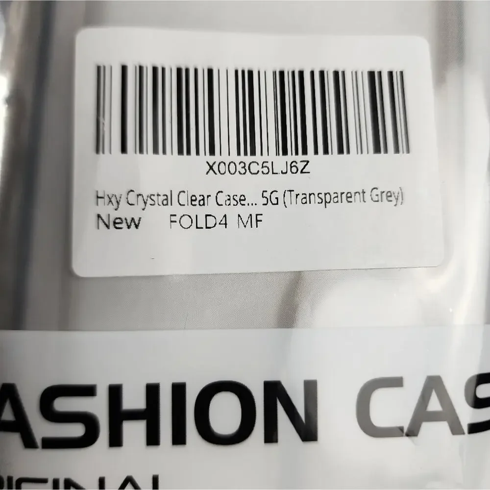 Fashion Case Fold 4 Transparent Grey Crystal Lightweight Clear‎ Cover 27 New Pkg